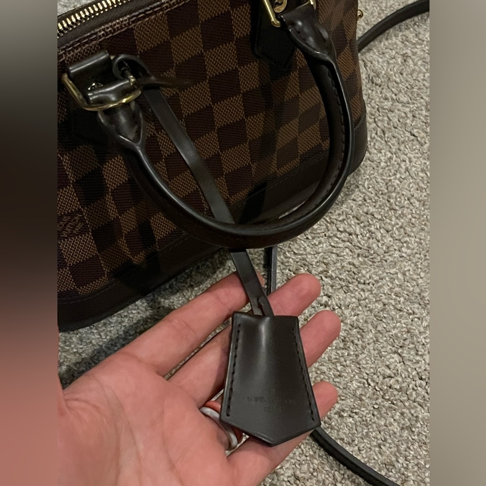 💯 AUTHENTIC Louis Vuitton Alma Handbag (2 way) Damier BB Brown - Picture 14 of 16